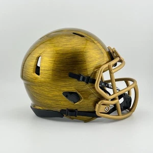 Riddell Speed Hydro-Dipped Brushed Gold Mini Football Helm - Bild 1 von 4