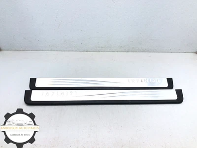 2011-2019 INFINITI Q70 Q70L M37 M56 FRONT DOOR SILL SCUFF PLATE TRIM SET X2 OEM - Image 1 of 4