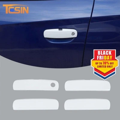 White Door Handle Cover Handles Trim  For Dodge Charger 2010-23 Accessories ABS - Image 1 of 4