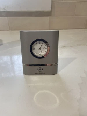 VTG MERCEDES BENZ DESK CLOCK  dealer promo giveaway gift new battery Working - Image 1 of 4