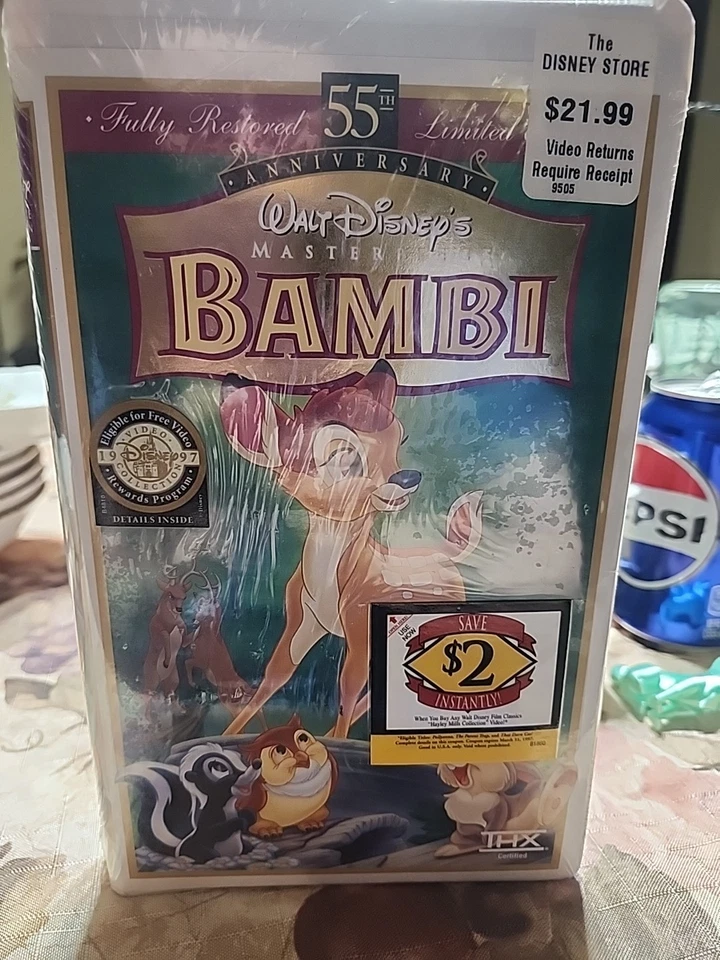 Bambi: 55th Anniversary Walt Disney's Masterpiece (VHS, Limited Edition)