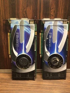 Two EVGA e-GeForce 8800GT 512MB DDR3 PCI-e 2.0 S-Video DVI-I x2 Video Cards - Picture 1 of 7