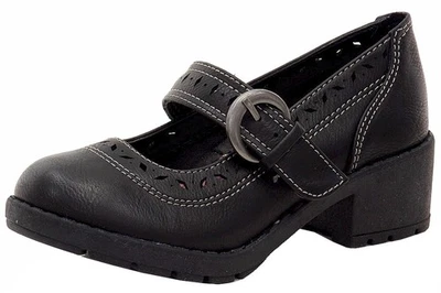 Zapatos de tacón Mary Jane negros recortados Emma Mia para niña Foto 1 de 4