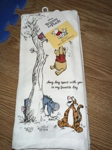 NEW Winnie The Pooh 2 Pk Kitchen Towels Piglet Tigger Eeyore Day Spent With You - Picture 1 of 5