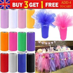 TUTU TULLE ROLL 6" wide x 25 yards Soft Netting Craft Fabric 100% Nylon Wedding - Picture 1 of 42