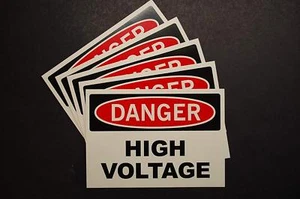 Danger - High Voltage Vinyl Decals (5 Pack!!) 5" X 3.5" Sticker (490X5) - Picture 1 of 1