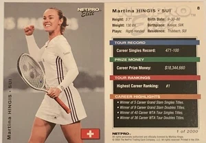 2003 Netpro Elite 2000 Martina Hingis #8 Limited Only /2000 Rookie RC @ NOT MINT - Bild 1 von 1