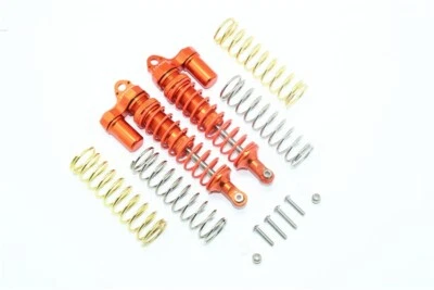 GPM Orange Aluminum Rear Piggyback Shocks for Traxxas 4x4 Slash Rustler Stampede - Image 1 of 2