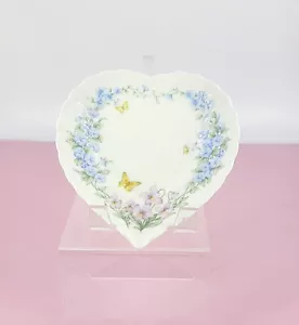 Vintage Mikasa "Thinking of You" schöne Porzellan Herz Schale blau Morning Glories - Bild 1 von 6