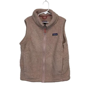 Patagonia Girls L (12) Vest Pink Fleece Front Zip - Picture 1 of 11