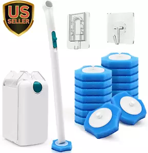 Disposable Toilet Brush, Toilet Bowl Wand Holder Set with Upgraded Clamping S... - Picture 1 of 1