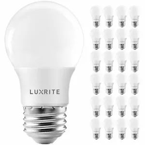 Luxrite A15 LED Light Bulb 40W Equivalent Dimmable 4000K 600lm E26 Base 24-Pack - Picture 1 of 7