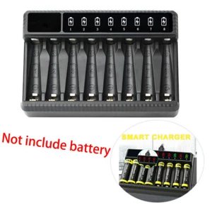 8 Slots LED Smart Battery Charger For AA / AAA NiMH Rechargeable Batteries C# - Picture 1 of 8