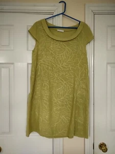 Lime green 100% linen summer dress. Made in Italy. One size. VGC. FREE P&P - Picture 1 of 17