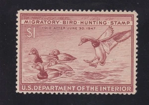 US RW13 $1 Duck Hunting Mint VF OG NH SCV $50 - Picture 1 of 2