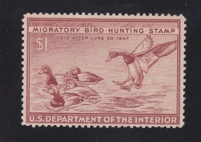 US RW13 $1 Duck Hunting Mint VF OG NH SCV $50 - Image 1 of 2