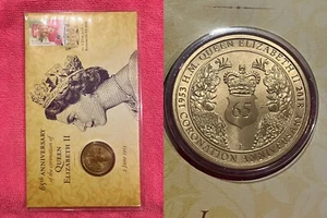 65th Anniversary Of Coronation Of Queen Elizabeth II 2018 $1 PNC Mintage 7500 - Picture 1 of 4