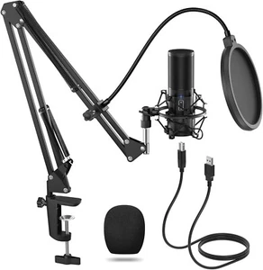 TONOR Q9 USB-Gaming-Mikrofon – Perfektes Kondensatormikrofon-Kit für Podcasting - Bild 1 von 6