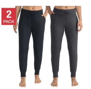 Lole Ladies' Lounge Jogger, 2-P Colors Black And Charcoal Pick Size - Picture 1 of 6