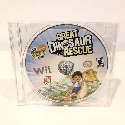 GO DIEGO GO! GREAT DINOSAUR RESCUE NINTENDO WII 2008 GAME DISC ONLY NICKELODEON - Image 1 of 3