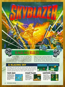 1993 Skyblazer SNES Print Ad/Poster Original Authentic Video Game Art Rare - Picture 1 of 3
