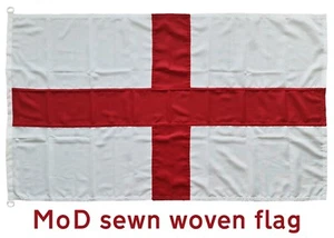 St Georges flag MoD approved sewn England Cross stitched 5x3ft outdoor D clips - Picture 1 of 4