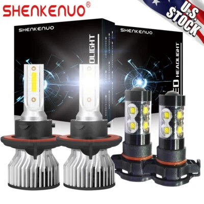 For GMC Yukon 2007 - 2014 Combo LED Headlights Kit High Low Beam Fog Light Bulbs - Image 1 of 4