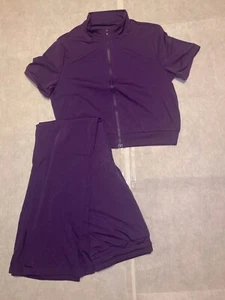 Women's Active/Lounge Wear Matching Set ~ Purple ~ Asian Sz L ~ NWT - Picture 1 of 9