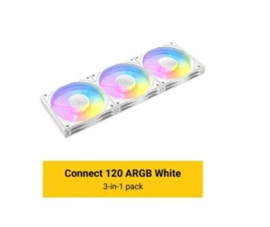Antec C120 ARGB White 3PK Performance 120mm PWM Fan - FAN: 4-pin PWM | LED: 3-pi - Picture 1 of 1