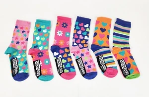 United OddSocks Hop Skip & Funk Socks for Children Girls Size US 13-1/2 to 8 - Picture 1 of 5