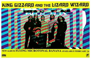 KING GIZZARD & THE LIZARD WIZARD Flying Microtonal Banana Gerahmtes Promo Poster - Bild 1 von 2