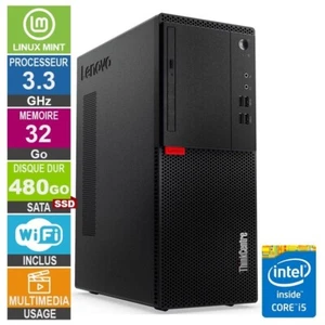 Lenovo M710T i5-6400 3.30GHz 32Go/480Go SSD Wifi LINUX MINT - Photo 1/1