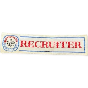 DC SCOUT BSA REKRUTIERER GEWEBTER STREIFEN PATCH BOYPOWER MANPOWER ABZEICHEN ABZEICHEN FDL!! - Bild 1 von 2
