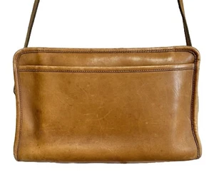 Vintage Coach Swagger Tasche hellbraun Leder 9820 Crossbody Schulter Handtasche Handtasche 1980er - Bild 1 von 24