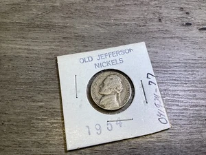 1954 Jefferson Nickel 5 Cent US Coin 041824 77 - Picture 1 of 4