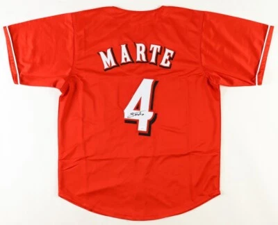 Noelvi Marte Signed Reds Jersey (JSA COA) Cincinnati's Latest Rookie Phenom Inf. - Image 1 of 4