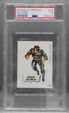 1980 Marvel Comics NICK FURY trading card sticker 258 Terrabusi PSA 5 Avengers !
