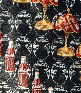 Coca Cola Coke Advertising Men's Tie Necktie Cars Bottles Lamps Americana - Picture 1 of 7