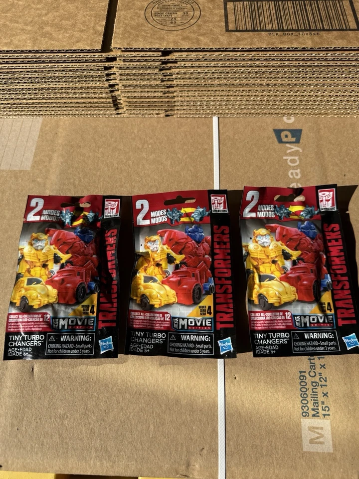 Series 4 Transformers Tiny Turbo Changers Movie Edition 2018 Hasbro New Lot Of 3 - Image 1 of 1