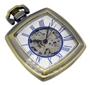 Taschenuhr Herren 485057000016 mechanisch mit Kette Handaufzug Metall Bronze NEU - Bild 1 von 1