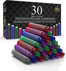 Ricarica inchiostro penna stilografica Wordsworth & Black - cartuccia inchiostro assortita 30 colori - Foto 1 di 8