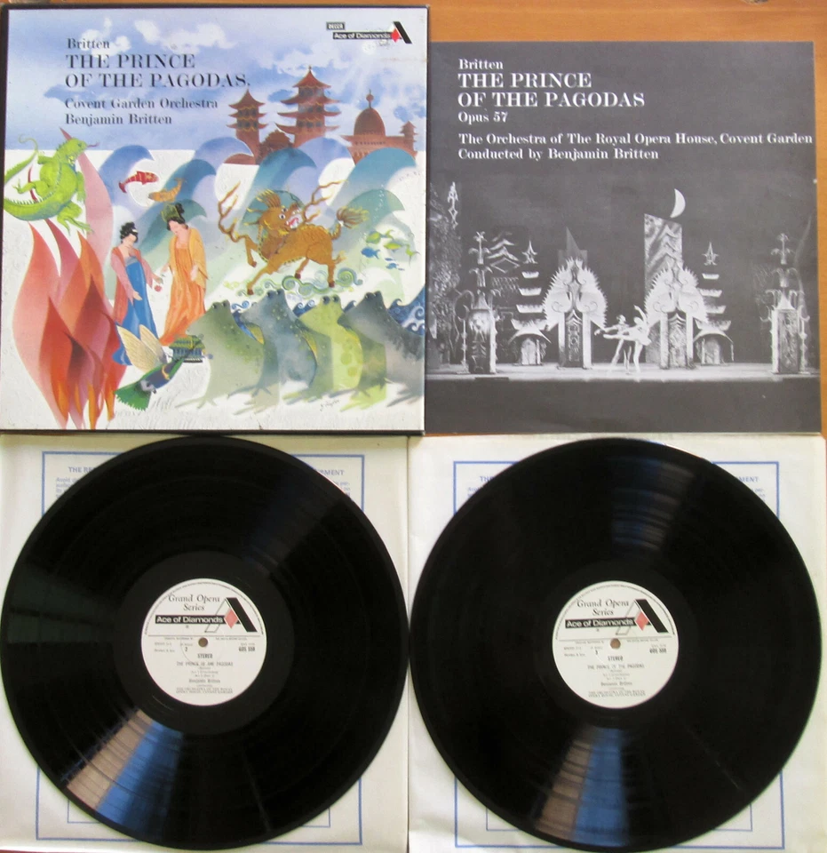 GOS 558-9 Britten The Prince Of The Pagodas Covent Garden 2xLP NEAR MINT Decca - Image 1 of 4
