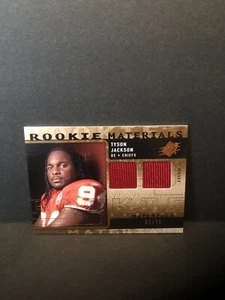 2009 SPx Rookie Materials Jersey SP #d 33/99 Tyson Jackson Kansas City Chiefs - Picture 1 of 2