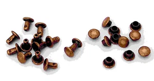 6mm Diameter Antique Copper Plated Compression Rivets Package of 12 - Picture 1 of 1