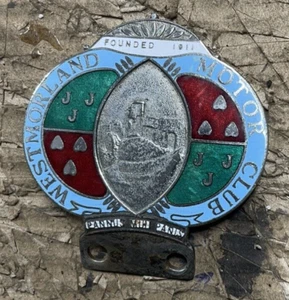 Very Rare "Westmorland Motor Club"  Enamel Badge, Good used condition - Picture 1 of 3