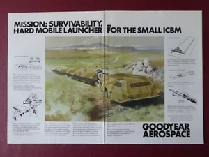 12/1984 PUB GOODYEAR AEROSPACE HML HARD MOBILE LAUNCHER ICBM MISSILE AD - Imagen 1 de 1