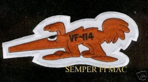 VF114 AARDVARK HAT PATCH US NAVY FIGHTER SQUADRON FIGHTING 114 PIN UP PILOT CREW - Picture 1 of 24