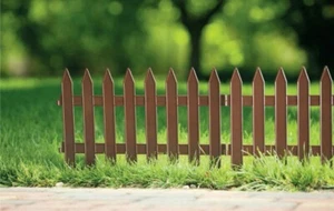Gartenzaun Zierzaun Friesenzaun 3,2m Anthrazit, Terrakotta, Braun, Grau - Bild 1 von 9