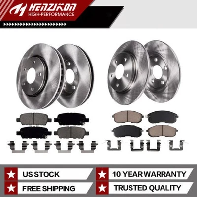 For 2007 2008 2009-2013 Nissan Altima Front Rear Disc Rotors Ceramic Brake Pads~ - Image 1 of 4