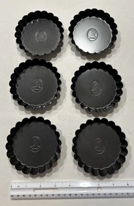ROSHCO Mini Tart Pie Pans Set of 6 Non-Stick 4" Diameter Baking Cooking Dessert - Picture 1 of 5